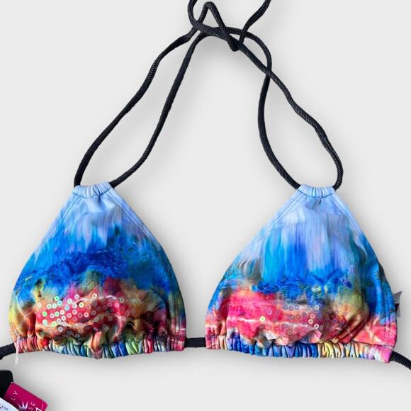 Y2K Guess Bikini Top Abstract Print (Deadstock) - Picture 2 of 6